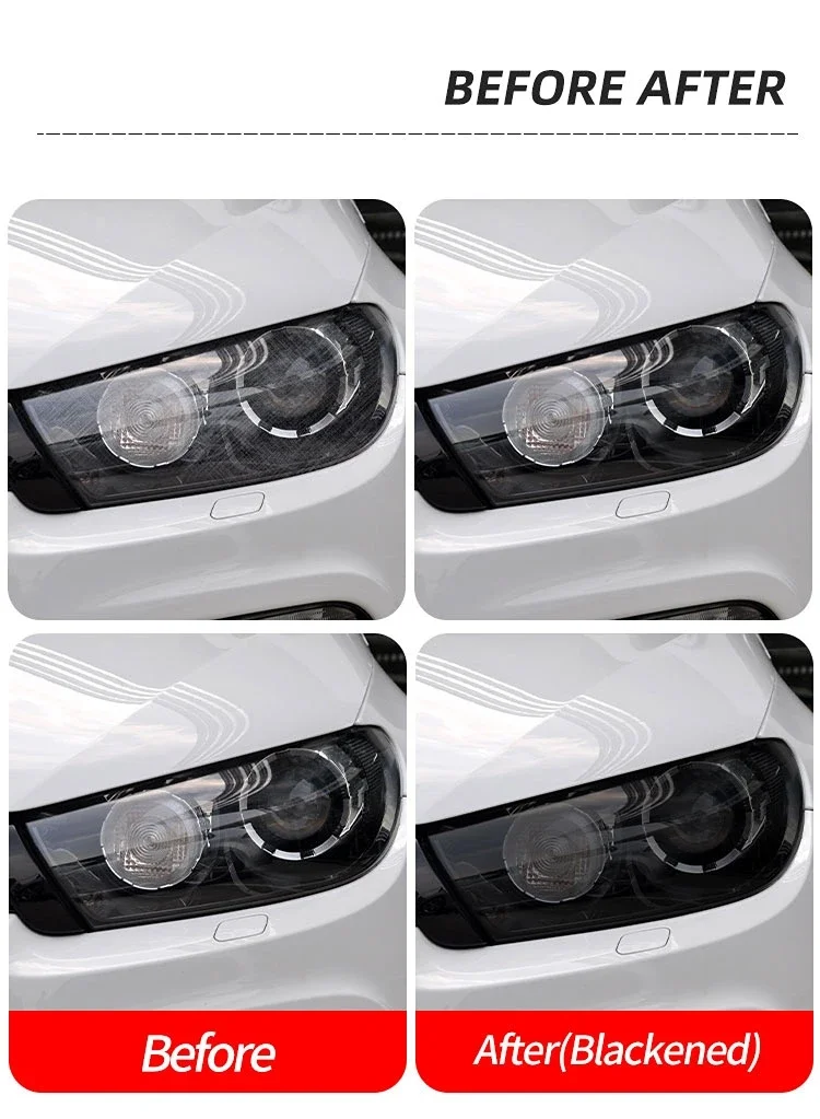 For Volkswagen Scirocco MK3 TDI R Line 2008-2017 Car Headlight Protective Film Front Light Transparent Smoked Black TPU Sticker