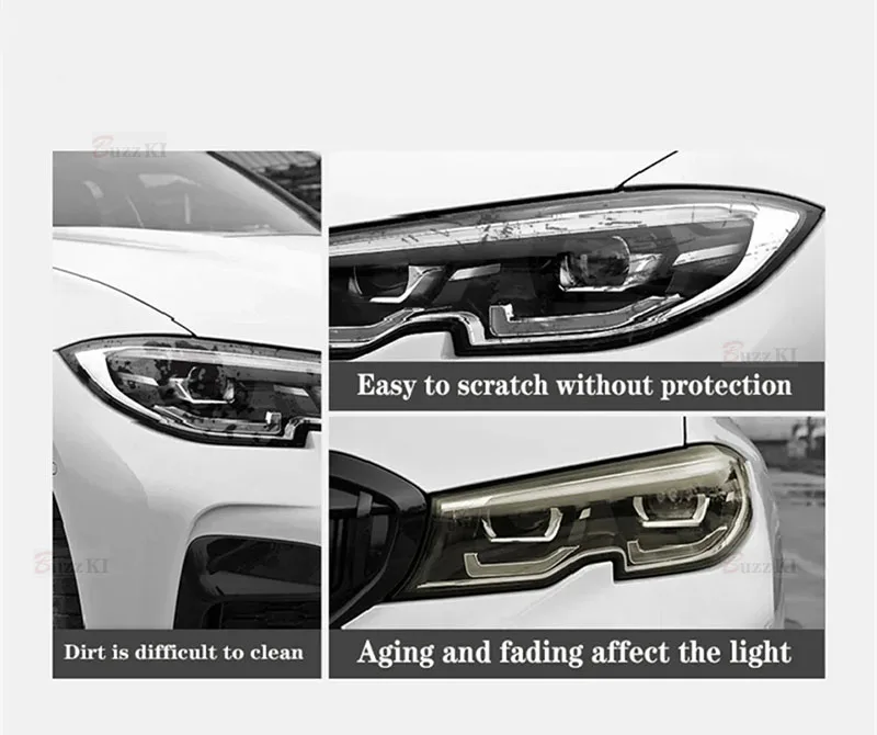 For Volkswagen Scirocco MK3 TDI R Line 2008-2017 Car Headlight Protective Film Front Light Transparent Smoked Black TPU Sticker