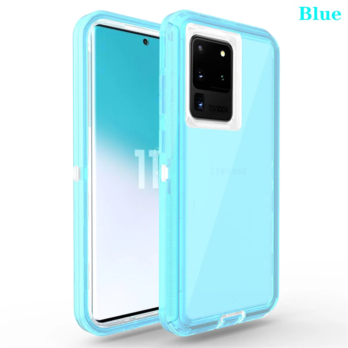 3 IN 1 For Samsung Galaxy S21 S20 S22 S23 S24 S25 S26 Ultra S10 Note 20 10 Heavy Duty Clear Shockproof Hybrid Bumper Case Cover