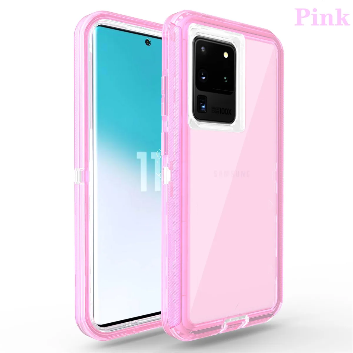 3 IN 1 For Samsung Galaxy S21 S20 S22 S23 S24 S25 S26 Ultra S10 Note 20 10 Heavy Duty Clear Shockproof Hybrid Bumper Case Cover
