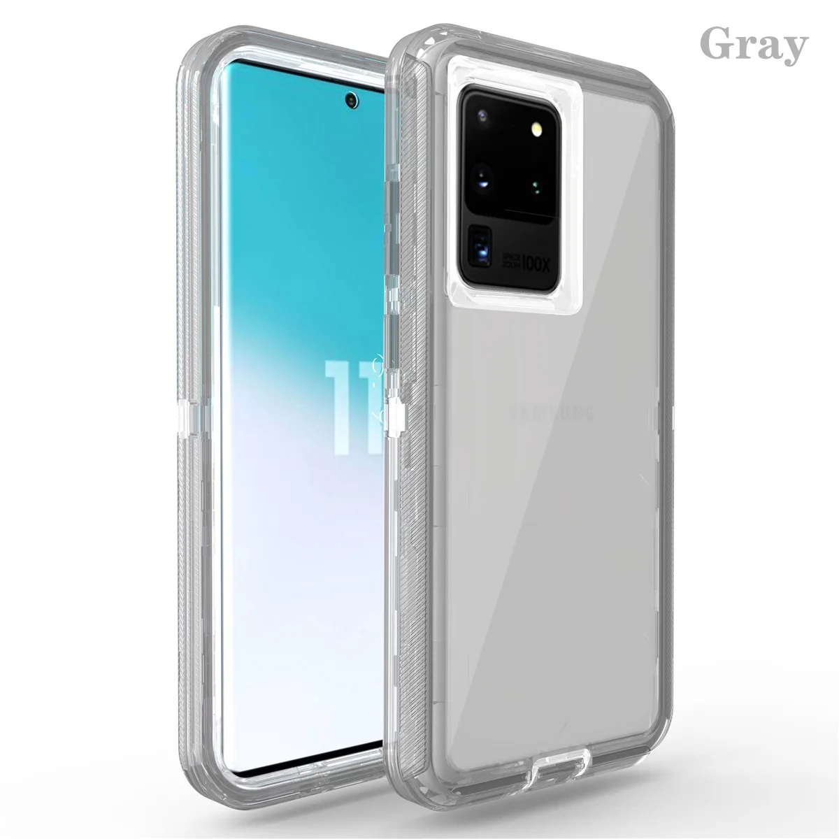 3 IN 1 For Samsung Galaxy S21 S20 S22 S23 S24 S25 S26 Ultra S10 Note 20 10 Heavy Duty Clear Shockproof Hybrid Bumper Case Cover