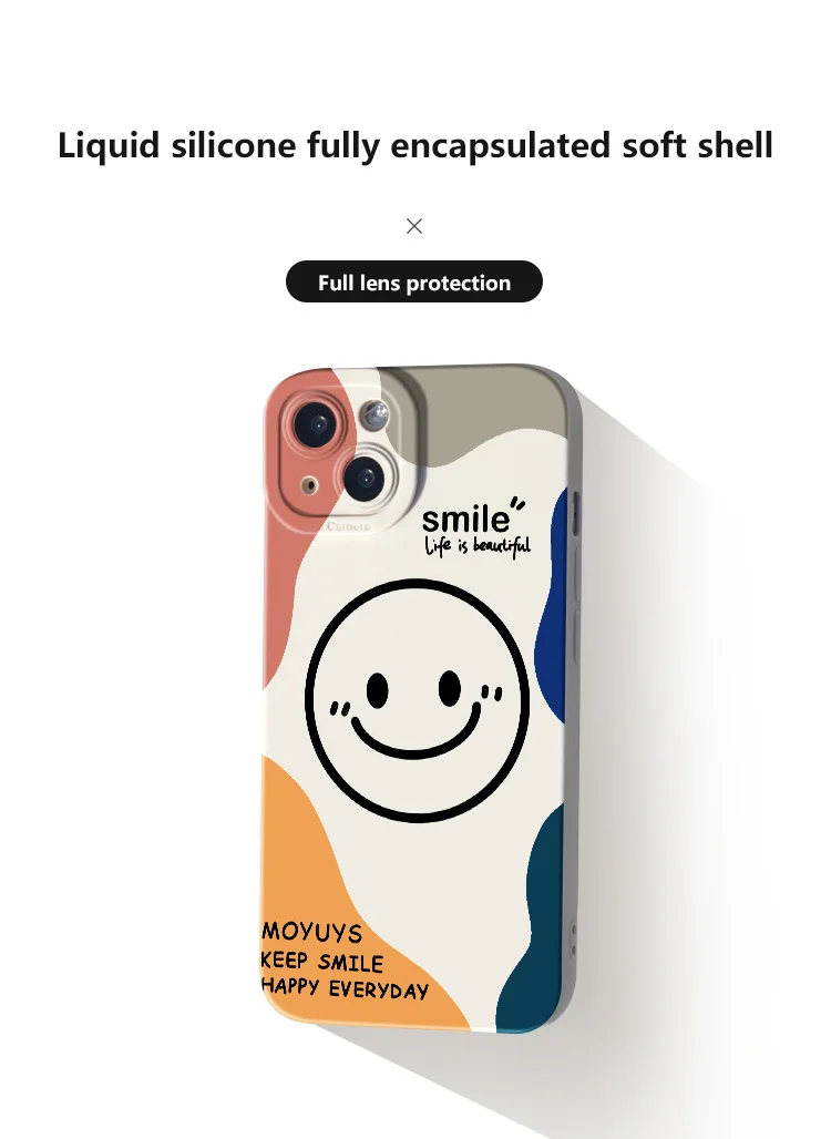 Cute Cartoon Smile Face Phone Case For Samsung Galaxy S26 S25 S24 S23 S22 Ultra Plus S21 FE A16 A33 A53 A34 A54 5G A35 A55 Cover