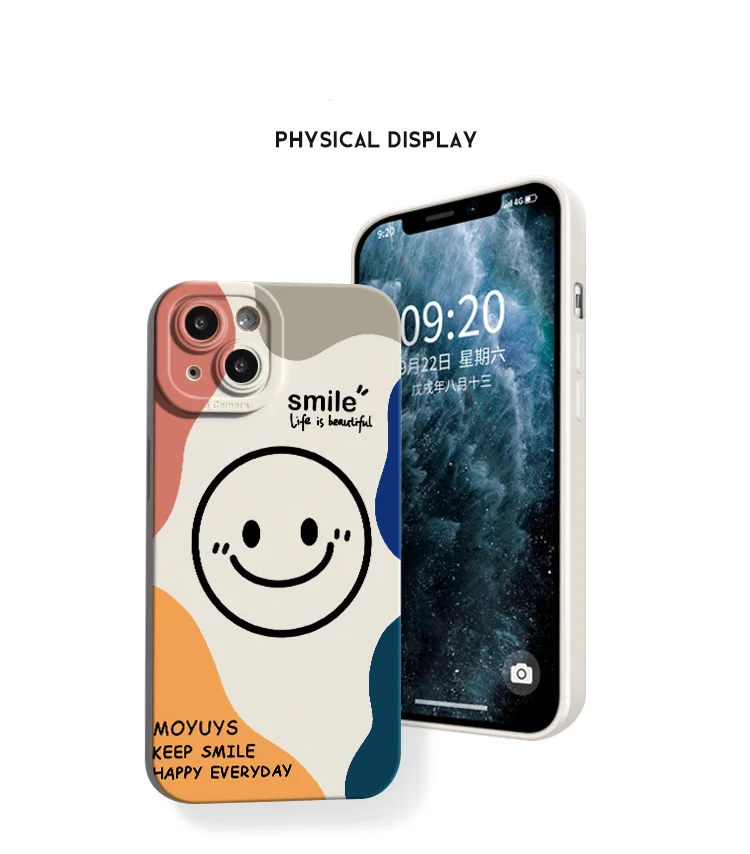 Cute Cartoon Smile Face Phone Case For Samsung Galaxy S26 S25 S24 S23 S22 Ultra Plus S21 FE A16 A33 A53 A34 A54 5G A35 A55 Cover