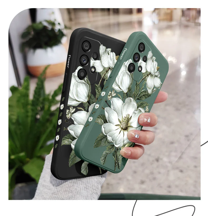 Wild Flowers Phone Case For Samsung For A54 A34 A24 A14 A15 A25 A35 A55 A73 A53 A33 A23 A13 A03 A04 A04S A72 A52 A32 A22 4G 5G