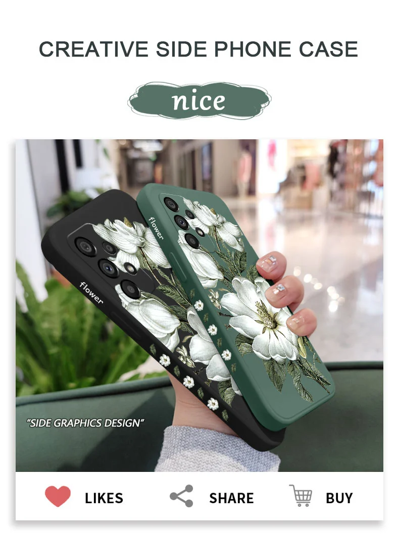 Wild Flowers Phone Case For Samsung For A54 A34 A24 A14 A15 A25 A35 A55 A73 A53 A33 A23 A13 A03 A04 A04S A72 A52 A32 A22 4G 5G