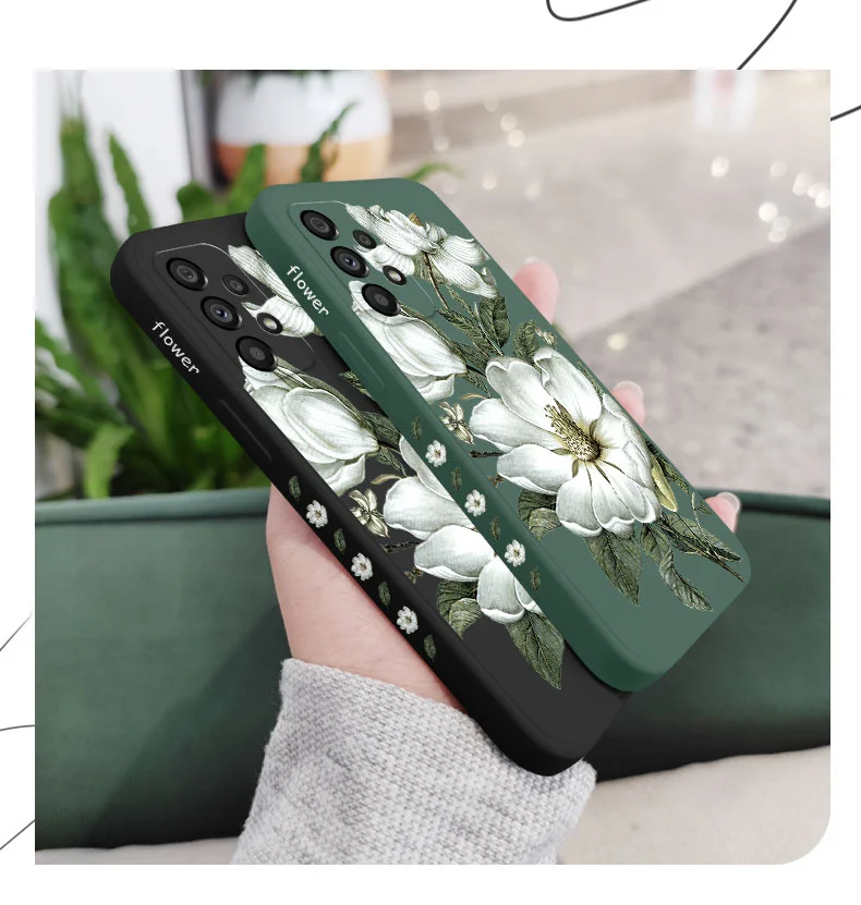 Wild Flowers Phone Case For Samsung For A54 A34 A24 A14 A15 A25 A35 A55 A73 A53 A33 A23 A13 A03 A04 A04S A72 A52 A32 A22 4G 5G