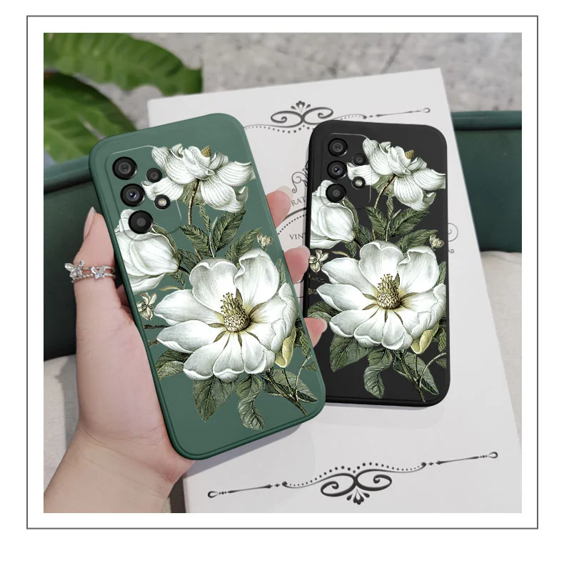 Wild Flowers Phone Case For Samsung For A54 A34 A24 A14 A15 A25 A35 A55 A73 A53 A33 A23 A13 A03 A04 A04S A72 A52 A32 A22 4G 5G