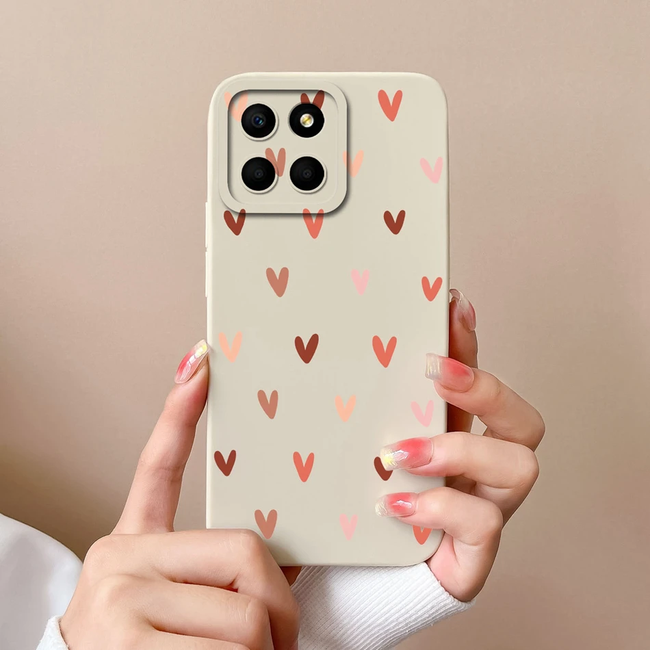 For Huawei Honor X6 X6S X6A Plus Phone Case Butterfly Heart Liquid Silicone Camera Protection Back Cover For Honor X 6 Funda