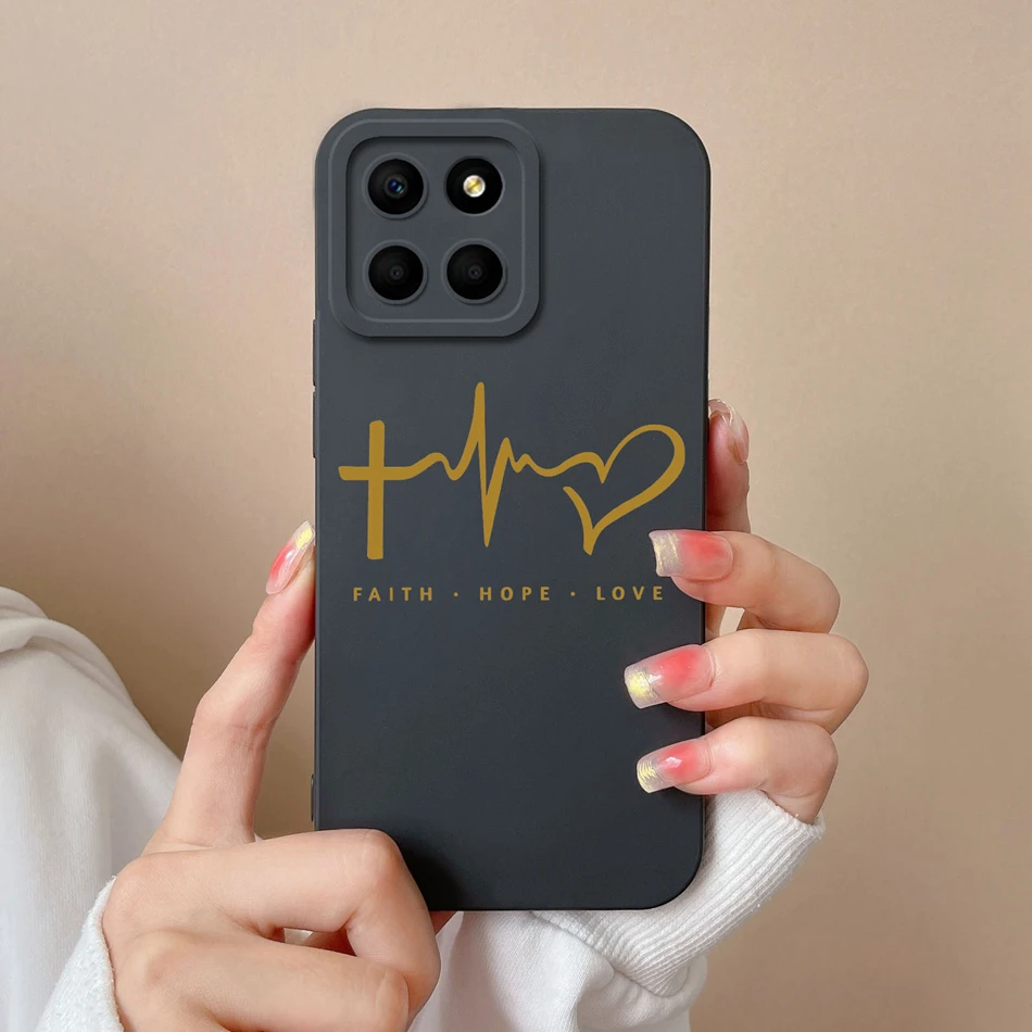 For Huawei Honor X6 X6S X6A Plus Phone Case Butterfly Heart Liquid Silicone Camera Protection Back Cover For Honor X 6 Funda