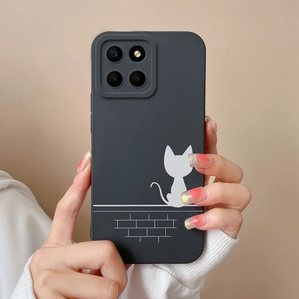 For Huawei Honor X6 X6S X6A Plus Phone Case Butterfly Heart Liquid Silicone Camera Protection Back Cover For Honor X 6 Funda