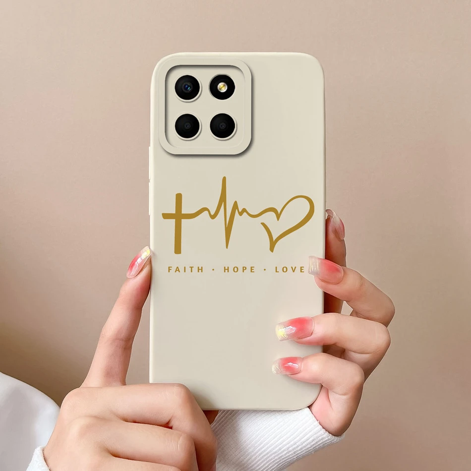For Huawei Honor X6 X6S X6A Plus Phone Case Butterfly Heart Liquid Silicone Camera Protection Back Cover For Honor X 6 Funda