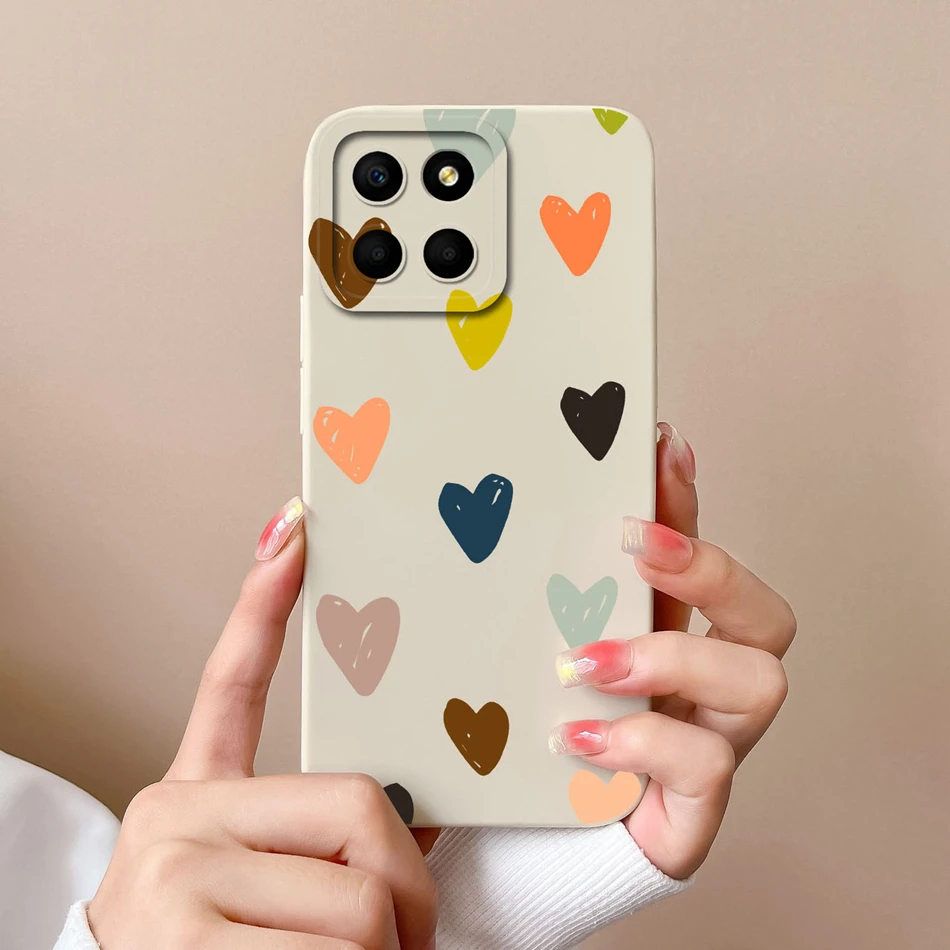 For Huawei Honor X6 X6S X6A Plus Phone Case Butterfly Heart Liquid Silicone Camera Protection Back Cover For Honor X 6 Funda