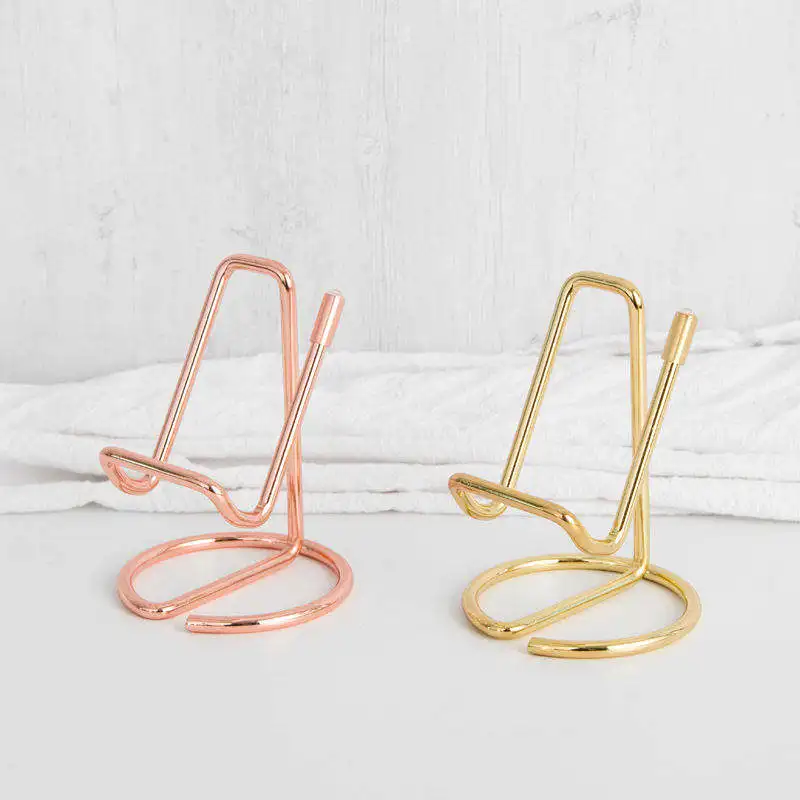 1PC Metal Lazy Wire Mobile Phone Portable Holder Gold For Ipad Mobile Phone Universal Storage Rack Accessories Desk Decoration