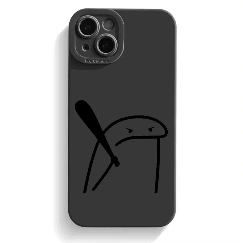 Cute Cartoon Matchman Silicone Phone Case For IPhone 16 15 14 13 Pro Max 12 Mini 11 pro XS XR X 7 8 Plus SE 2020 Case