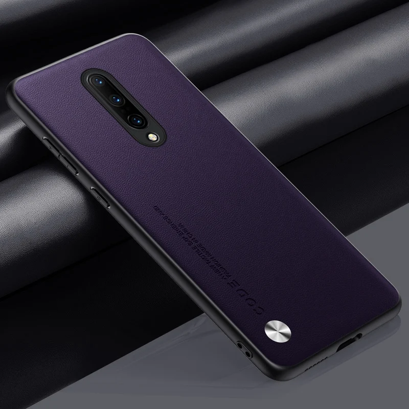 Phone Case For OnePlus 8 7 Pro One Plus 7T Luxury PU Leather Case For OnePlus 7 8 7T Pro Back Cover Silicone Protection Coque