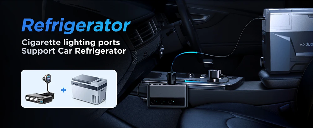 Joyroom 210W 9 in 1 Car Charger Adapter PD 3 Socket Cigarette Lighter Splitter Charge Independent Switches DC Cigarette Outlet
