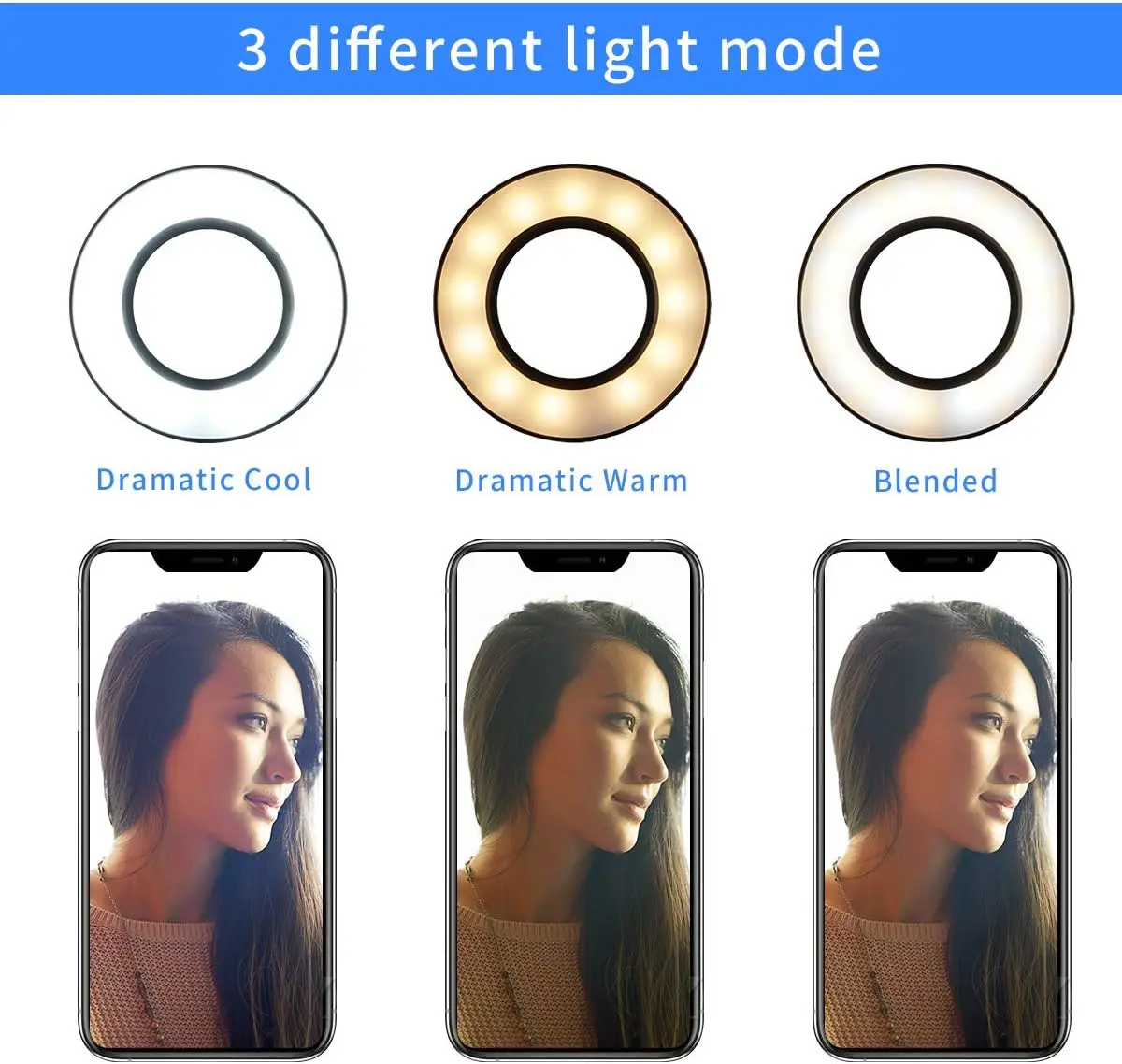 Universal Flexible Mobile Phone Holder with Selfie Ring Light Office Lazy Bracket Desk Lamp LED Light for Live Stream Fill Light