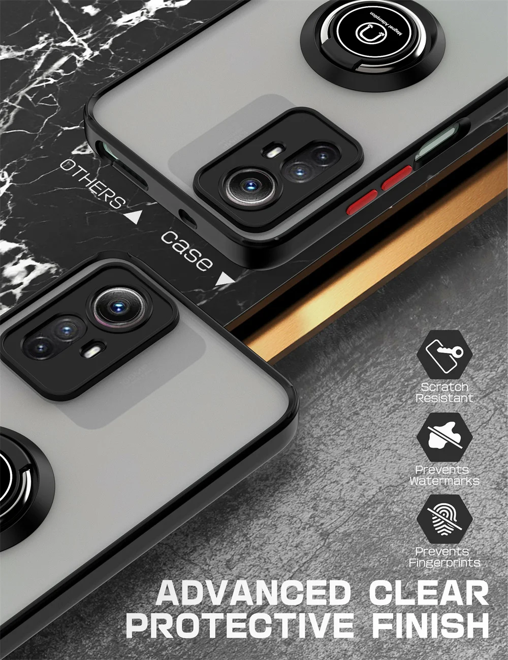 NEW Shockproof Magnetic Case For Xiaomi Redmi Note 14 13 12S 4G 12 11 Pro 10 8 9S Redmi 9 10 10C 12 Cover Ring Holder