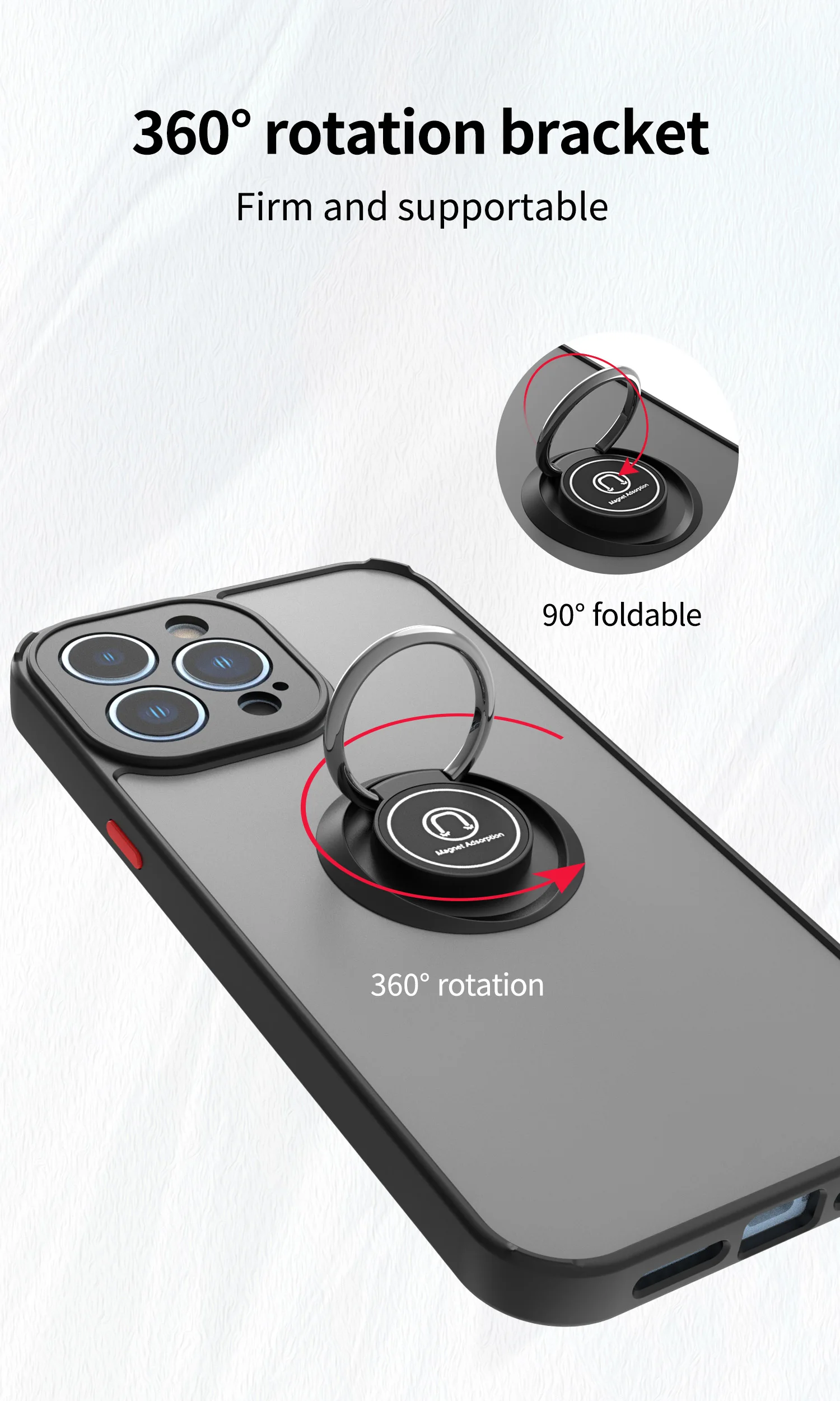 Magnetic Shockproof Case For IPhone 15 14 13 12 11 Pro Max Mini X XR 6 8 7 14 15 Plus SE Ring Holder Cover For iphone Case