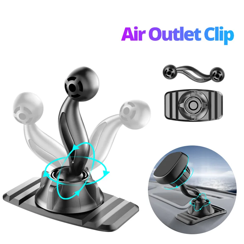Universal 17mm Ball Head Base Car Air Vent Clip For Magnetic Car Phone Holder Dashboard Support Stand Mobile Phone Accessories