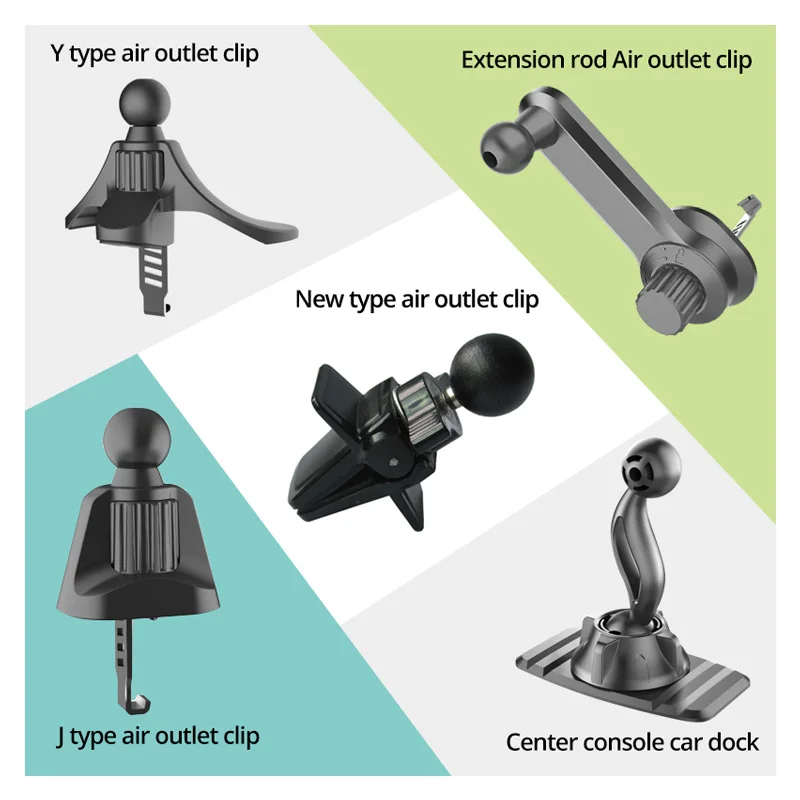 Universal 17mm Ball Head Base Car Air Vent Clip For Magnetic Car Phone Holder Dashboard Support Stand Mobile Phone Accessories