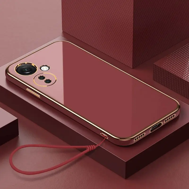 For Oppo Reno11 F Case OPPO Reno11F Phone Case oppo Reno 11F Case oppo CPH2603 Luxury Square Plating Shockproof Back Cover