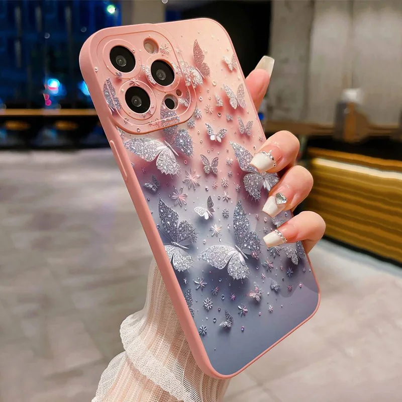 Butterfly Floral Design Phone Case for Samsung Galaxy A56 A16 A15 A35 A55 A34 A54 A33 A53 S26 S25 S23 Ultra S22 Plus S24FE Cover