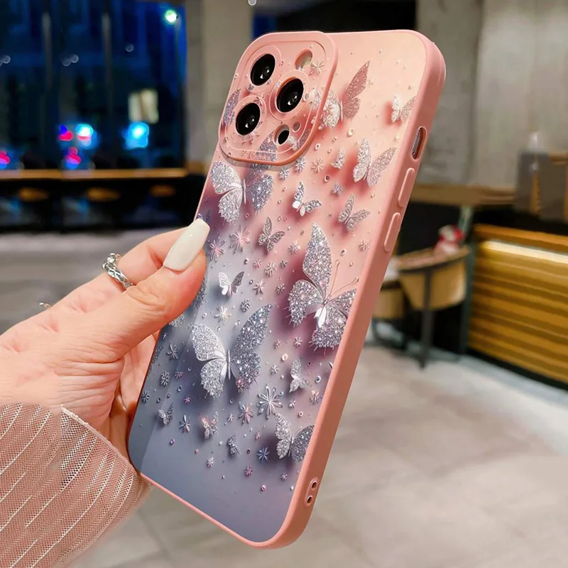 Butterfly Floral Design Phone Case for Samsung Galaxy A56 A16 A15 A35 A55 A34 A54 A33 A53 S26 S25 S23 Ultra S22 Plus S24FE Cover