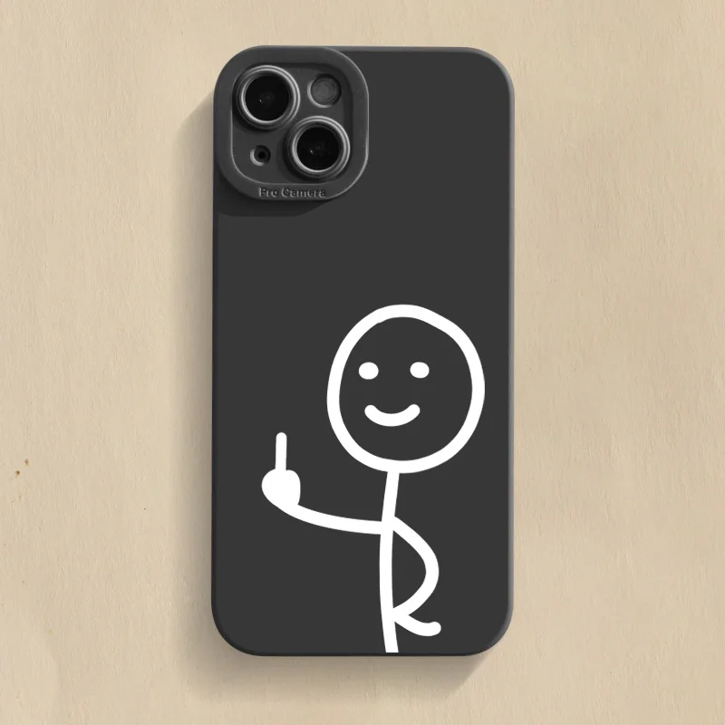 Finger People Pro Camera Phone Case For iPhone 18 17 16 15 14 Pro Max Plus 11 12 13 17E Air 16E Matte Soft Silicone Bumper Cover
