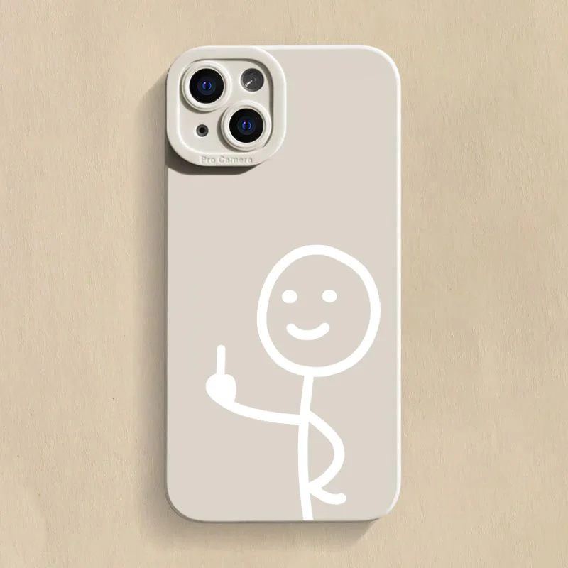 Finger People Pro Camera Phone Case For iPhone 18 17 16 15 14 Pro Max Plus 11 12 13 17E Air 16E Matte Soft Silicone Bumper Cover
