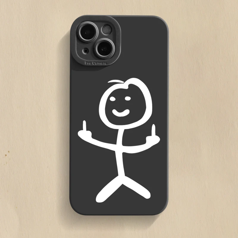 Finger People Pro Camera Phone Case For iPhone 18 17 16 15 14 Pro Max Plus 11 12 13 17E Air 16E Matte Soft Silicone Bumper Cover