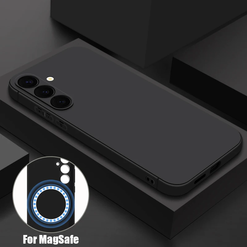 Magnetic Phone Case For Samsung Galaxy S26 S25 S24 S23 S22 Ultra S23 Plus S25 S24 S21 FE For Magsafe Wireless Charge Soft Cover