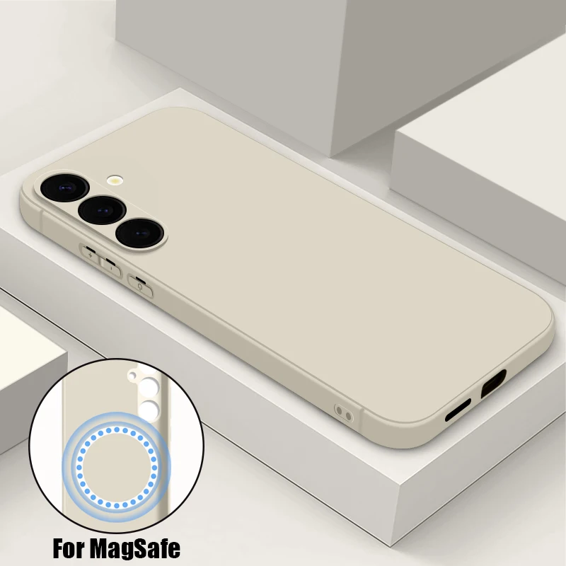 Magnetic Phone Case For Samsung Galaxy S26 S25 S24 S23 S22 Ultra S23 Plus S25 S24 S21 FE For Magsafe Wireless Charge Soft Cover