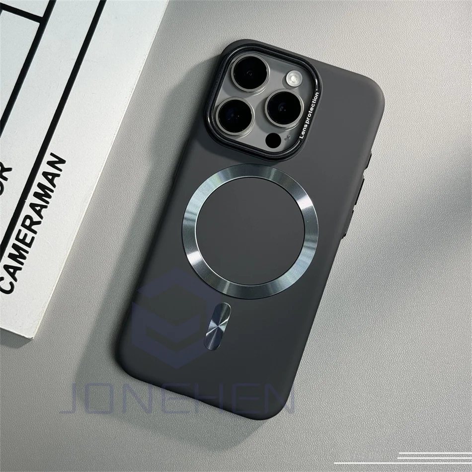 Luxury Solid Color Matte Magnetic Wireless Charge Case For Magsafe For iPhone 15 14 13 12 16 17 18 Pro Max Ultra Thin Hard Cover