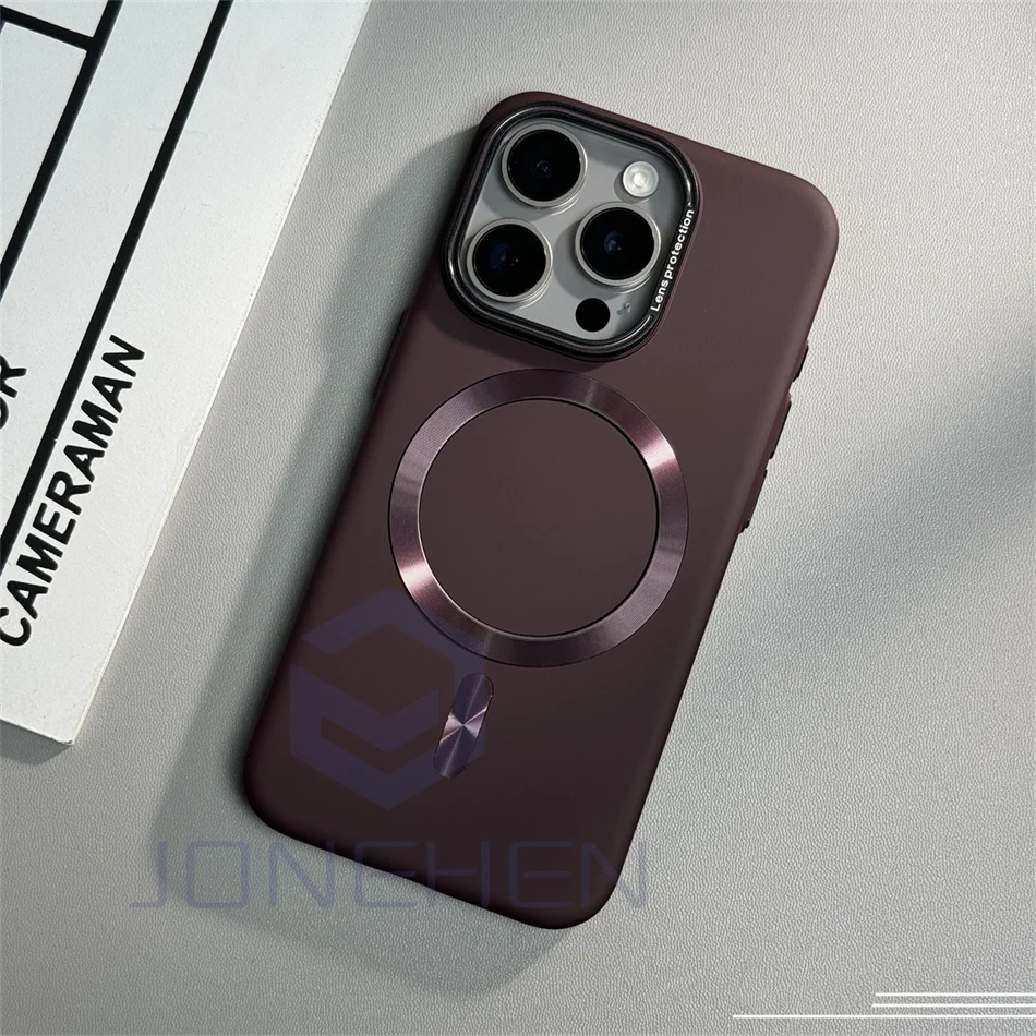 Luxury Solid Color Matte Magnetic Wireless Charge Case For Magsafe For iPhone 15 14 13 12 16 17 18 Pro Max Ultra Thin Hard Cover
