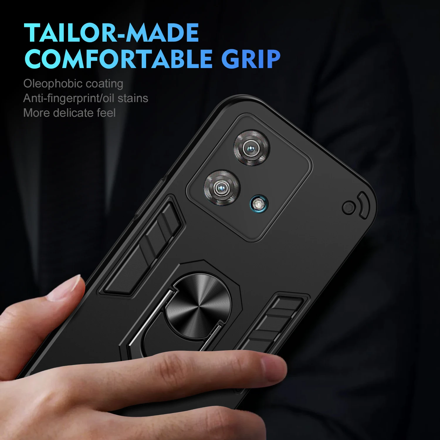 Magnetic Phone Holder Case for MOTOROLA Moto Edge 40 30 Pro Neo Fusion Cases Luxury Protect Bumper Back Cover