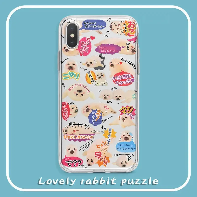 ClmjCutelittleJapanesesealPhoneCaseForSamsungS25S24S23S22S21S20Note20Note10PlusUltraLite5GClearSoftCover
