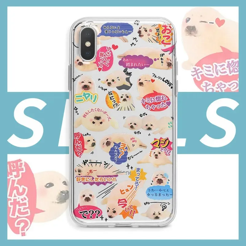ClmjCutelittleJapanesesealPhoneCaseForSamsungS25S24S23S22S21S20Note20Note10PlusUltraLite5GClearSoftCover