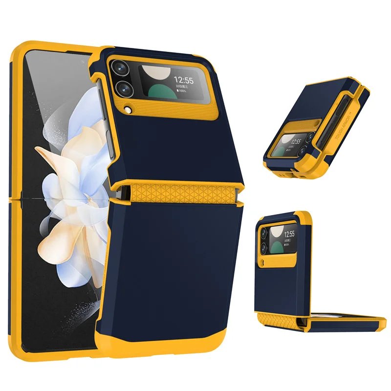 Luxury Silicone Soft Hinge Full Package Phone Case For Samsung Z Flip 3 4 Fold For Samsung Z Flip 5 6 Shockproof Protect Cover