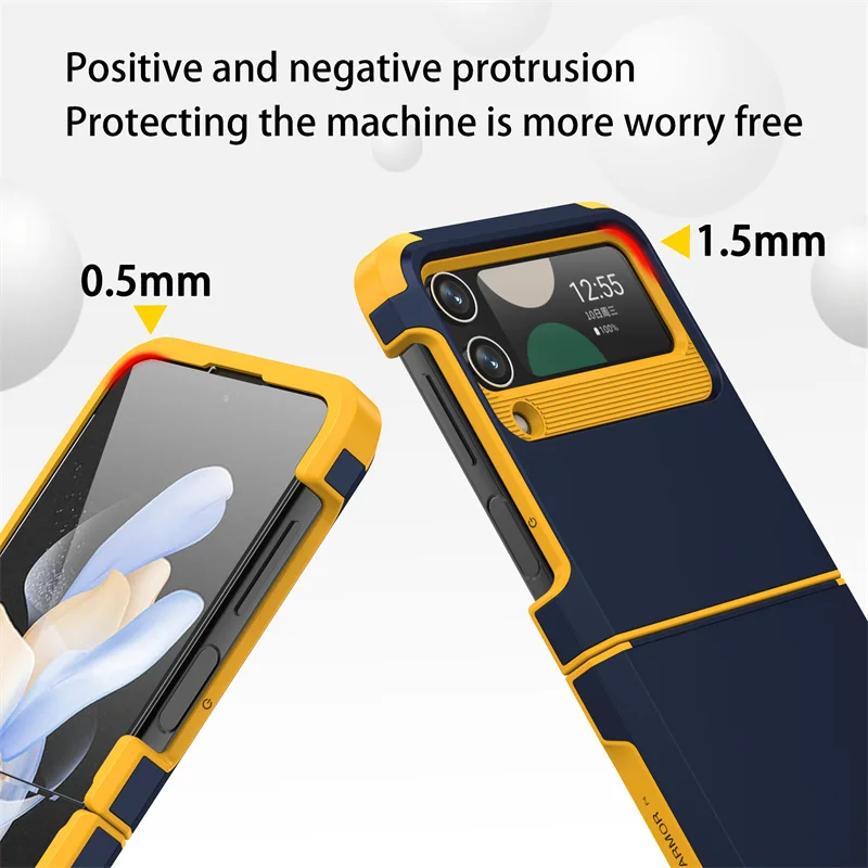 Luxury Silicone Soft Hinge Full Package Phone Case For Samsung Z Flip 3 4 Fold For Samsung Z Flip 5 6 Shockproof Protect Cover