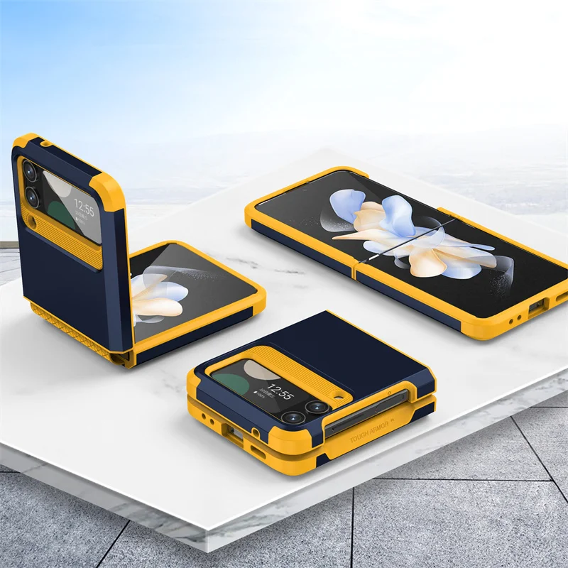 Luxury Silicone Soft Hinge Full Package Phone Case For Samsung Z Flip 3 4 Fold For Samsung Z Flip 5 6 Shockproof Protect Cover