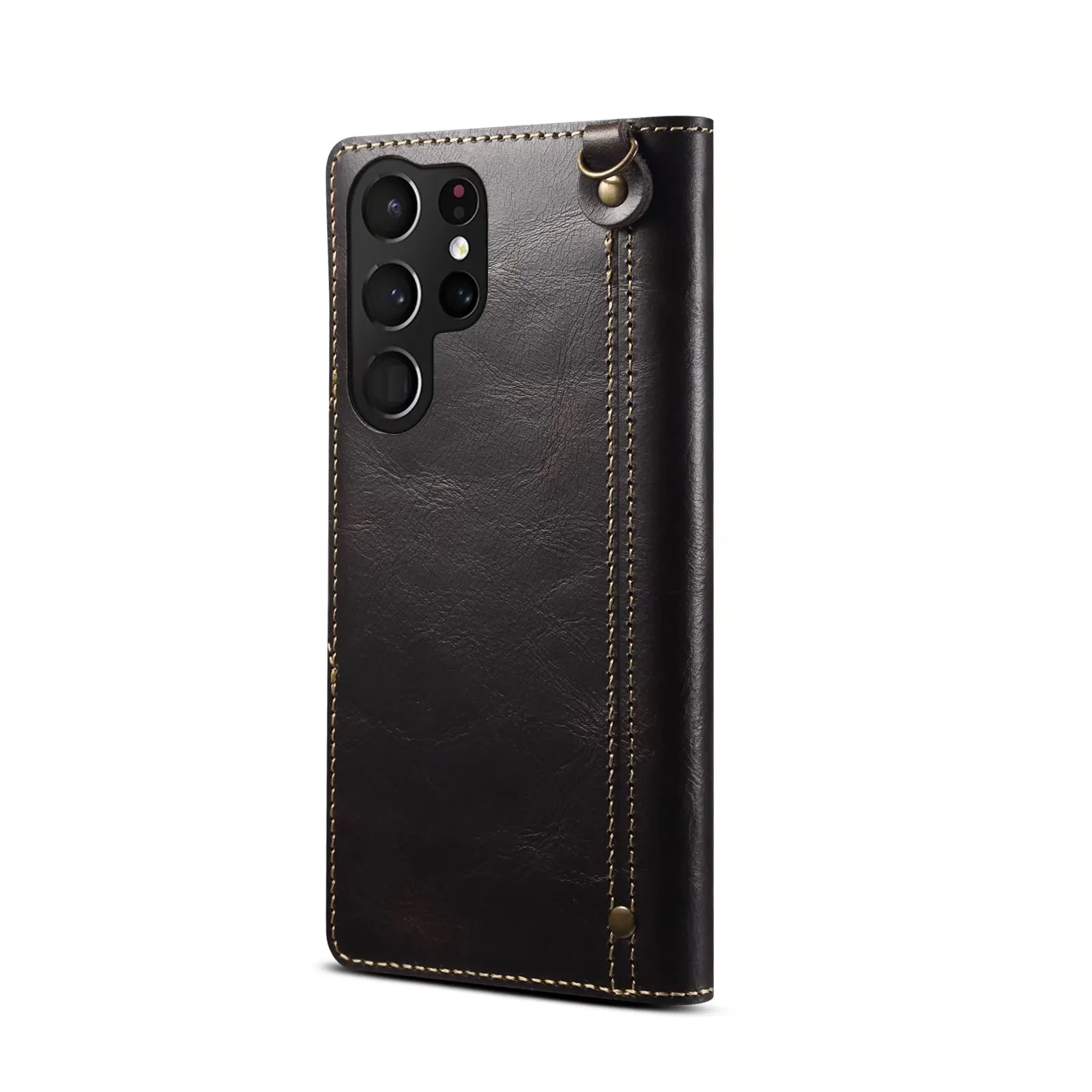 100% Real Leather Case For Samsung Galaxy S26 S25 24 23 Ultra S22 S21 S20 Plus Note 20 Ultra Card Bag Cowhide Wallet Soft Cover