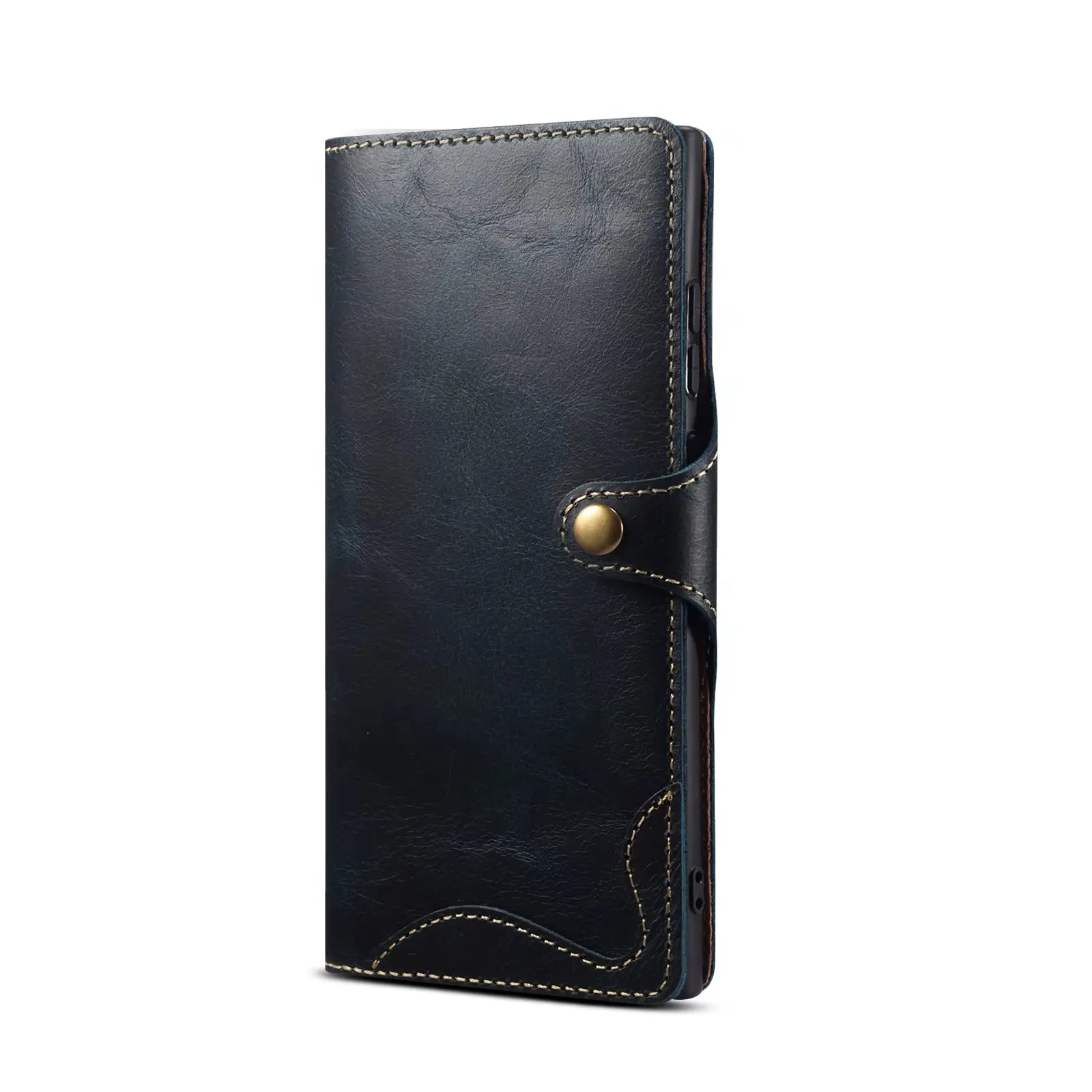 100% Real Leather Case For Samsung Galaxy S26 S25 24 23 Ultra S22 S21 S20 Plus Note 20 Ultra Card Bag Cowhide Wallet Soft Cover
