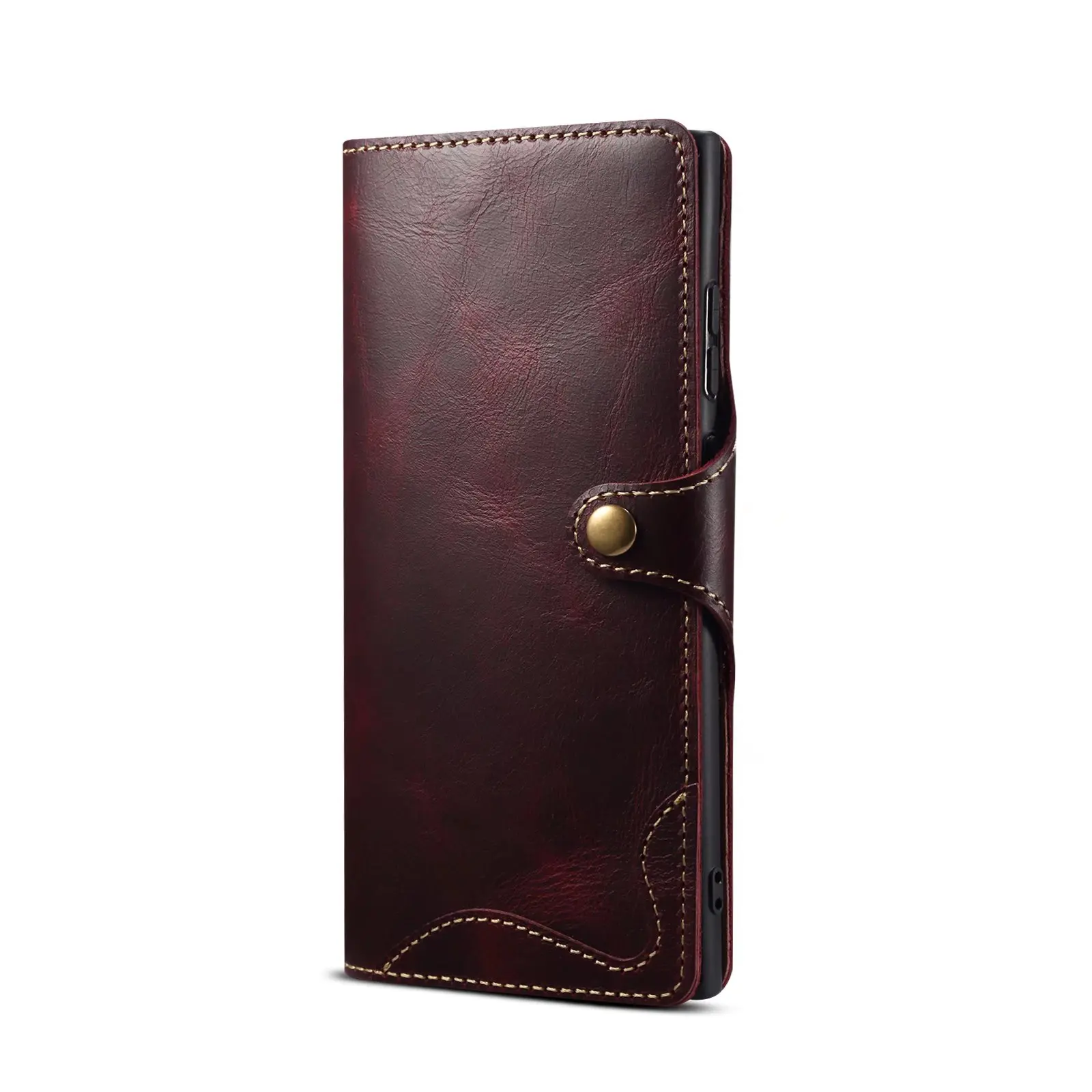 100% Real Leather Case For Samsung Galaxy S26 S25 24 23 Ultra S22 S21 S20 Plus Note 20 Ultra Card Bag Cowhide Wallet Soft Cover