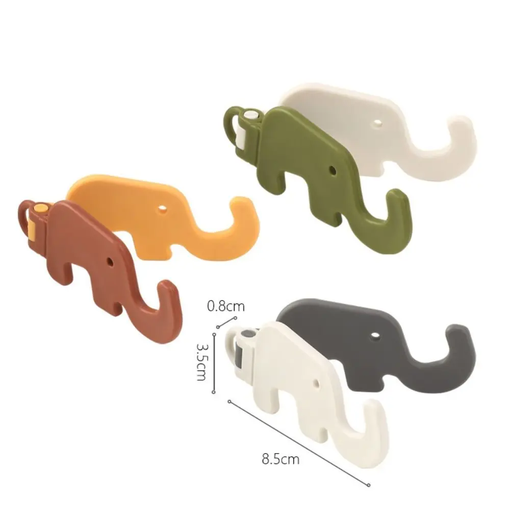 Mini Elephant Cute Cartoon Animal Lazy Desktop Mobile Phone Stand Base Foldable Storage Key Chain Design Easy To Carry