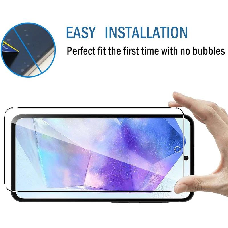 for Samsung A55 A56 S26 Tempered Glass Screen Protector Samsung Galaxy A55 A54 A14 A35 A34 A52 A52S A36 A15 A16 A25 S24 S25 S26