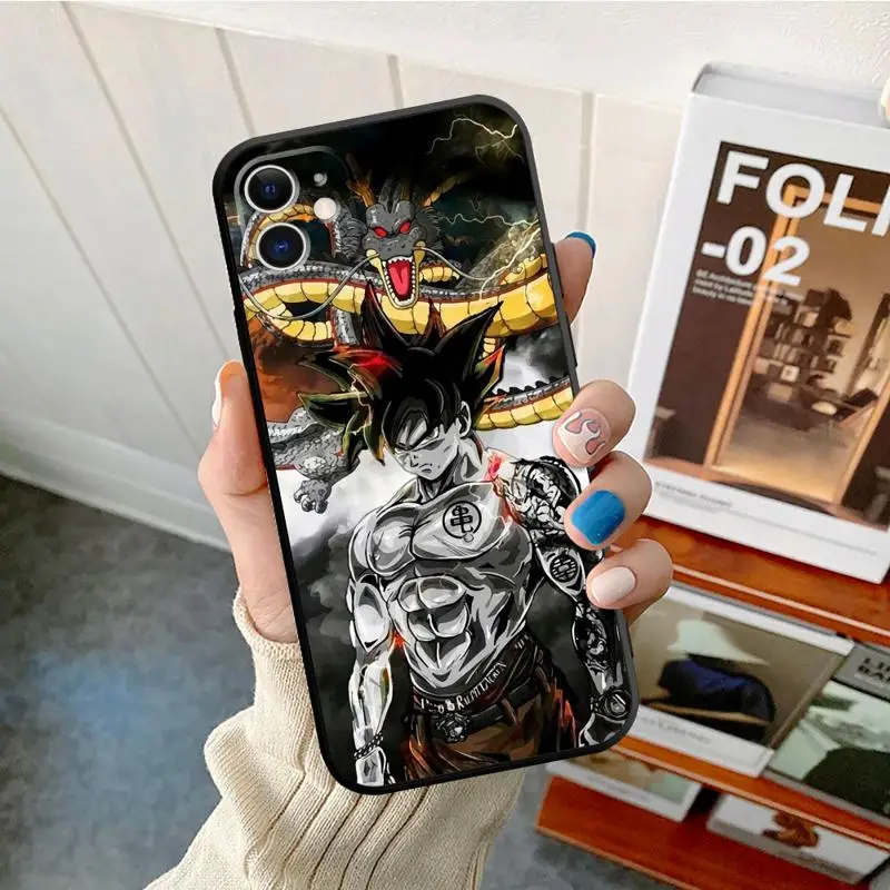 Case For Apple iPhone 13 14 15 11 12 Pro 7 XR X XS Max 8 Plus SE 2022 Phone Cover Shell Dragon Anime