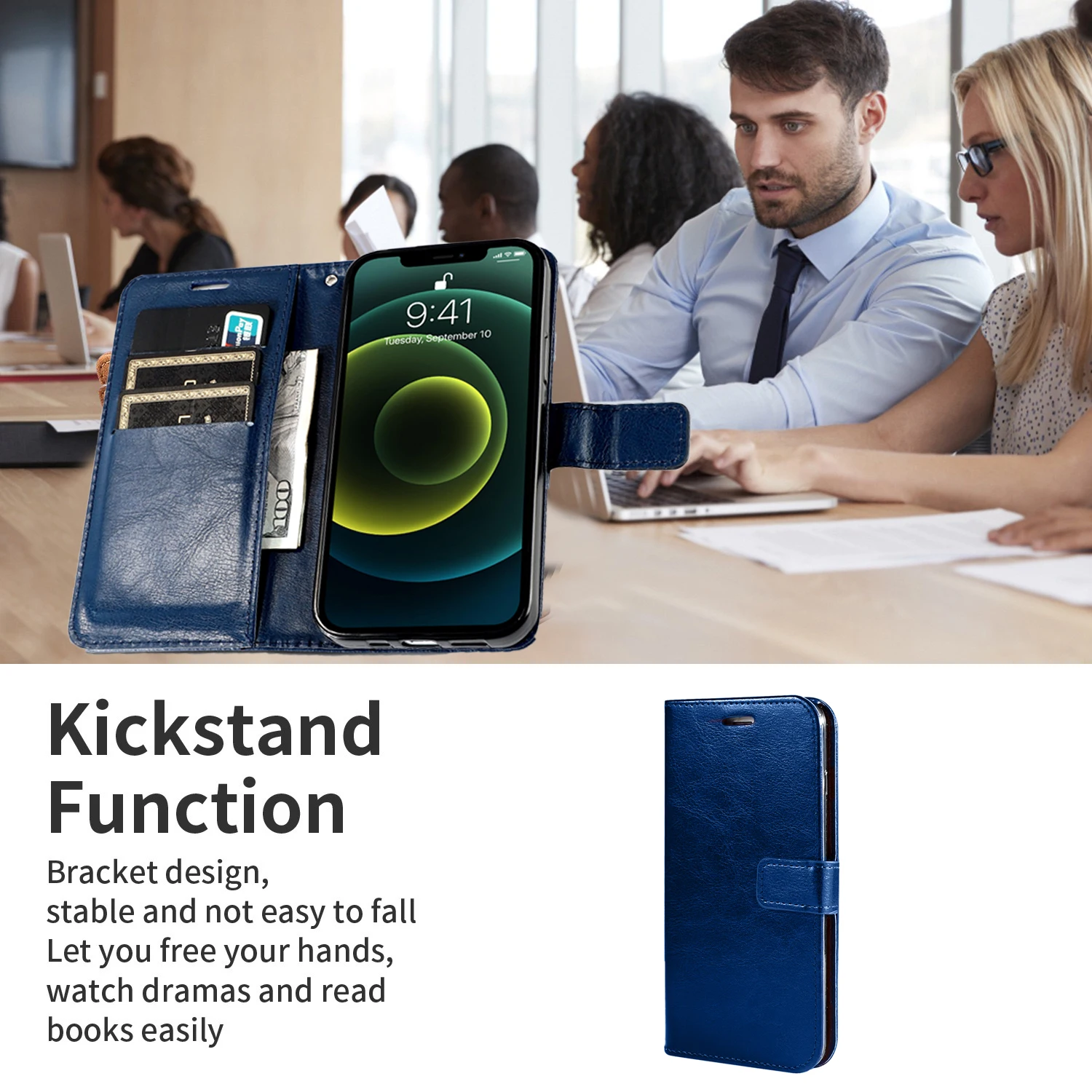 Magnetic Leather Wallet Flip Case for Xiaomi Redmi A3 5 5A 6 6A 7 7A 8 8A 9 9A 9C 10X 11A Pro Plus Prime Cover | Bracket Design