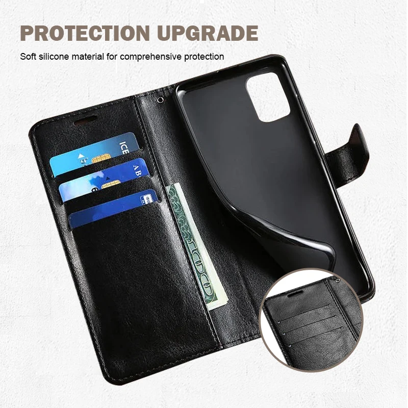 Magnetic Leather Wallet Flip Case for Xiaomi Redmi A3 5 5A 6 6A 7 7A 8 8A 9 9A 9C 10X 11A Pro Plus Prime Cover | Bracket Design