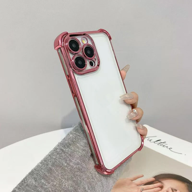 For Infinix Smart 8 Case Infinix Smart 9 Phone Case Smart 7 8 Pro 8 Plus Four Corners Thickening Shookproof Plating back cover